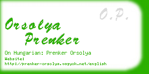 orsolya prenker business card